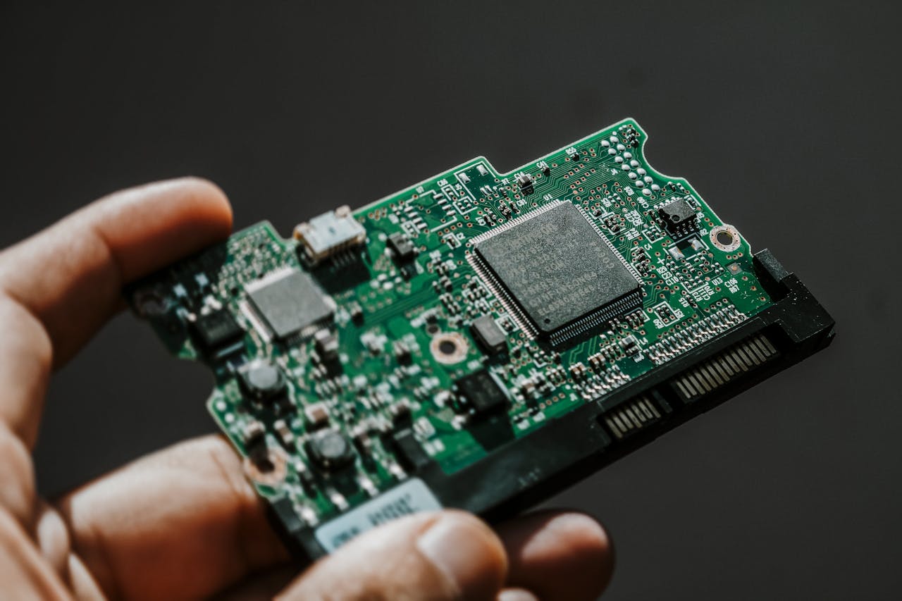 Electronic components close-up